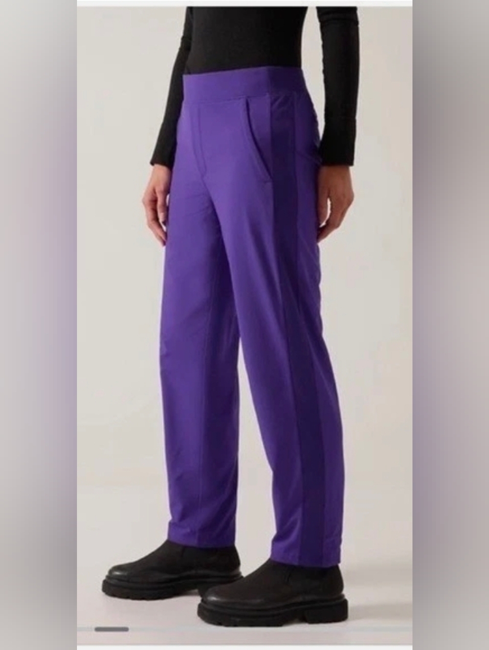 Athleta Brooklyn Lined Purple Joggers, 6